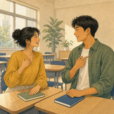 A friendly scene for say your name