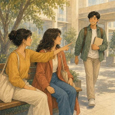 A friendly scene for say who someone is