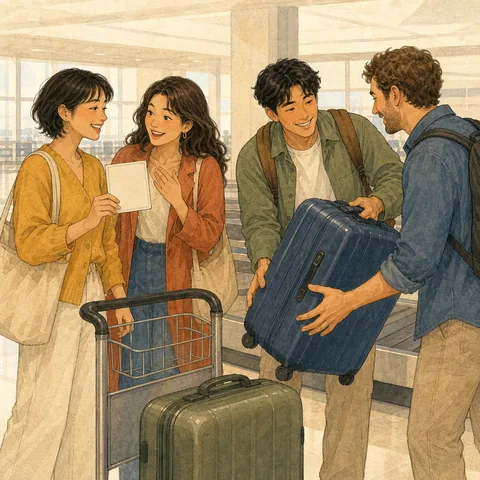 A friendly scene for meet and help the visitors