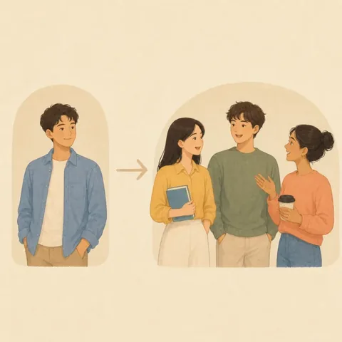 A friendly illustration showing plural suffix for people
