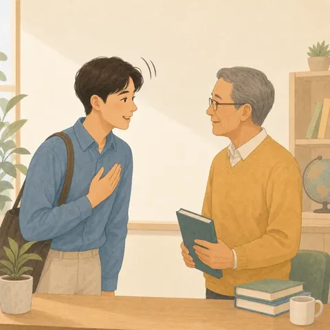 A friendly illustration showing you (polite)