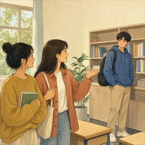 A friendly illustration showing he