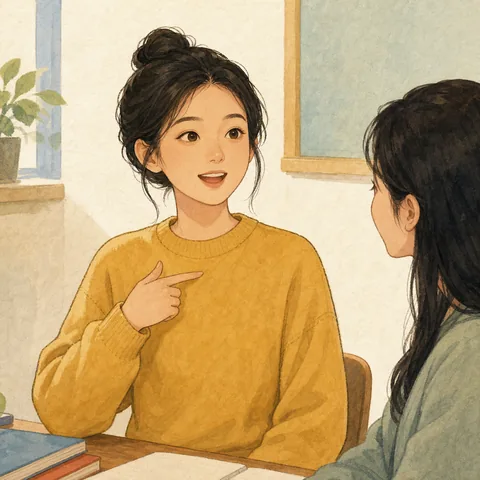 A friendly illustration showing I