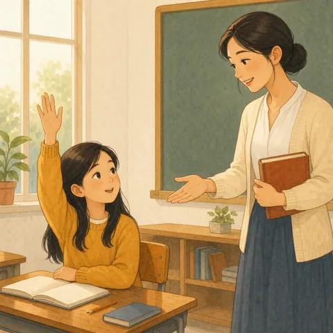 A friendly illustration showing to ask