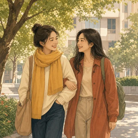 A friendly illustration showing friend