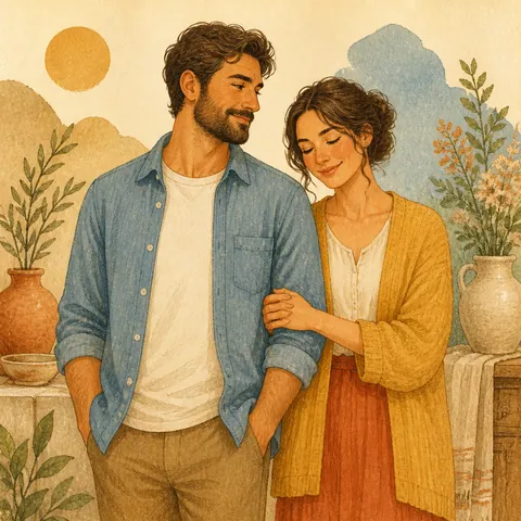 A friendly illustration showing and