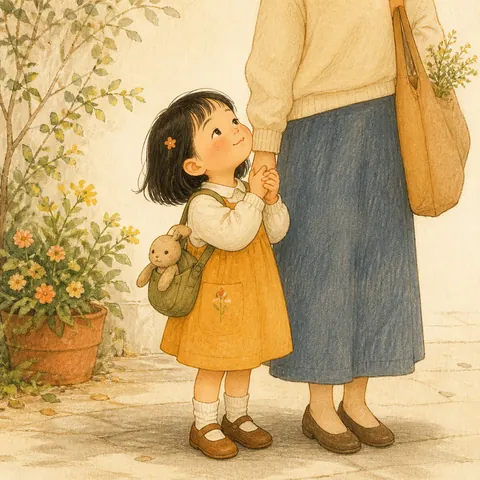 A friendly illustration showing child