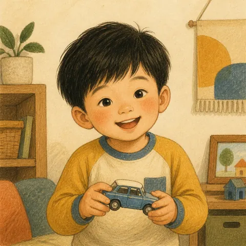 A friendly illustration showing younger brother