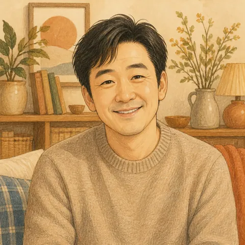 A friendly illustration showing father