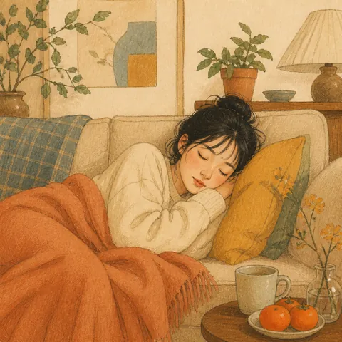 A friendly illustration showing to rest