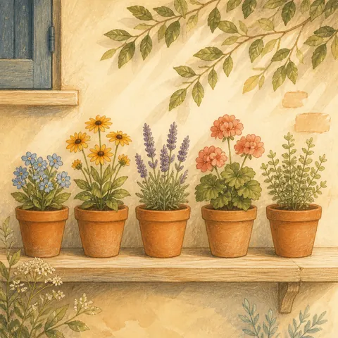 A friendly illustration showing five
