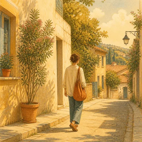 A friendly illustration showing afternoon
