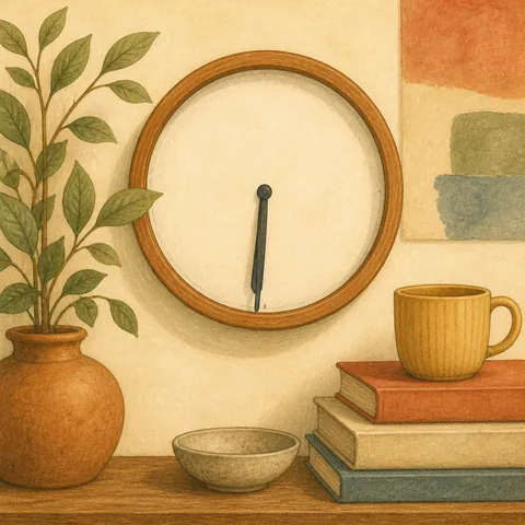 A friendly illustration showing half