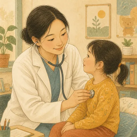 A friendly illustration showing doctor