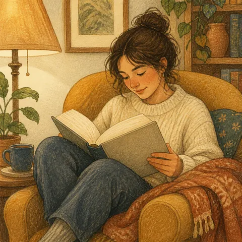 A friendly illustration showing to read