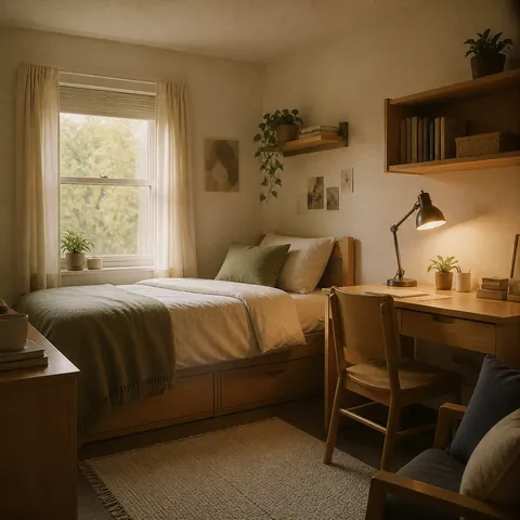 A friendly illustration showing room