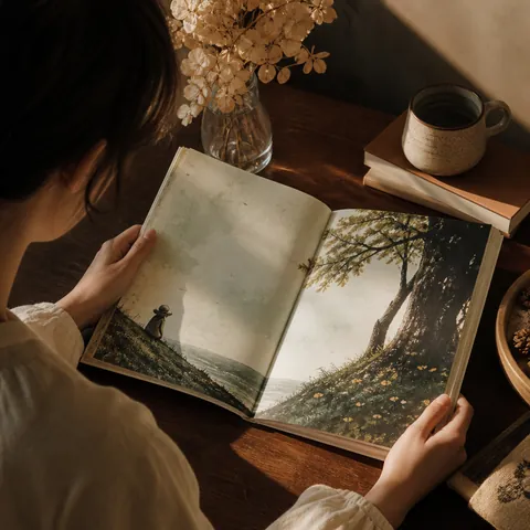 A friendly illustration showing to look