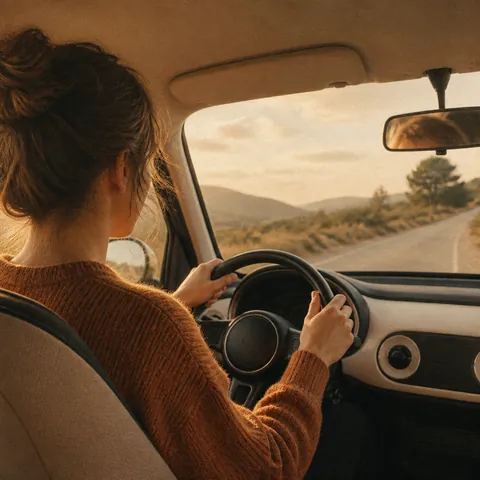 A friendly illustration showing to drive
