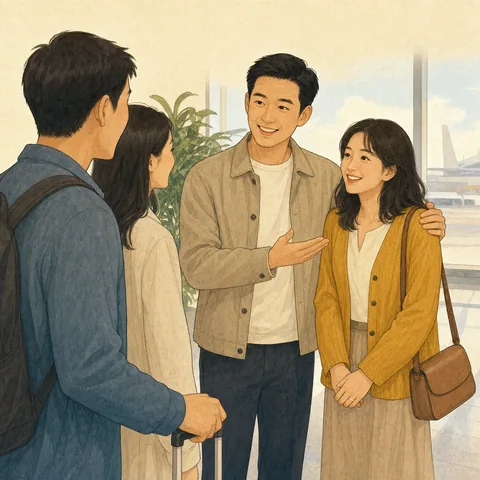 A friendly illustration showing wife