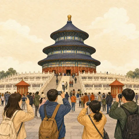 A friendly illustration showing famous