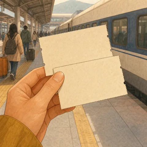 A friendly illustration showing ticket