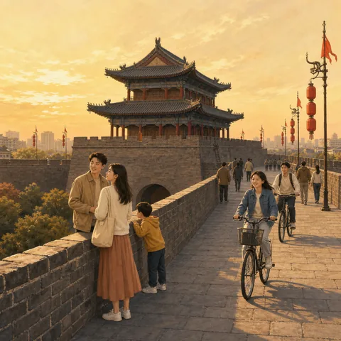 A friendly illustration showing Xi'an