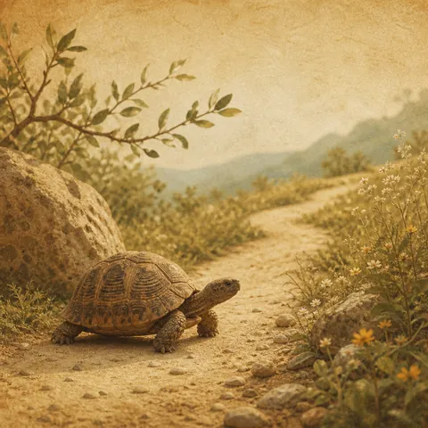 A friendly illustration showing slow