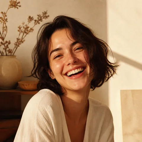 A friendly illustration showing to smile