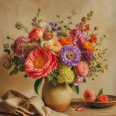 A friendly illustration showing flower