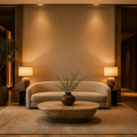 A friendly illustration showing hotel