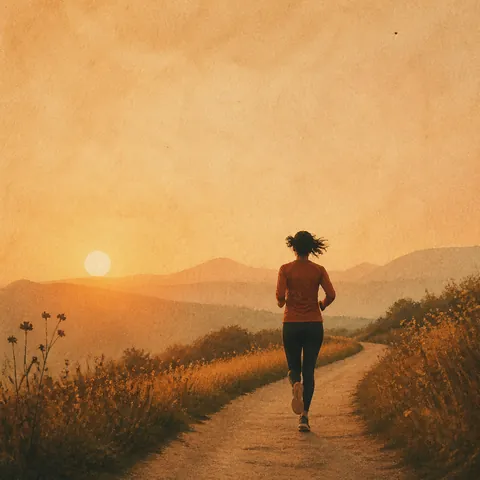 A friendly illustration showing to run