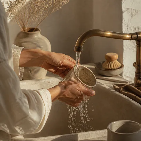 A friendly illustration showing to wash