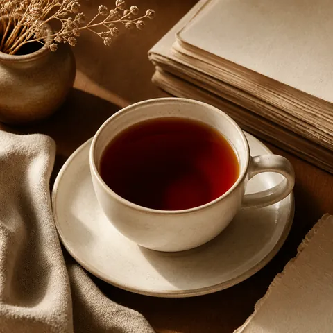A friendly illustration showing black tea
