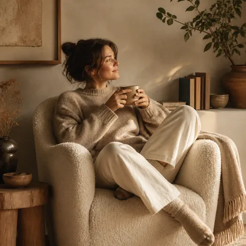 A friendly illustration showing comfortable