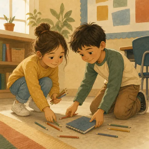 A friendly illustration showing to help