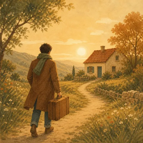 A friendly illustration showing to go back