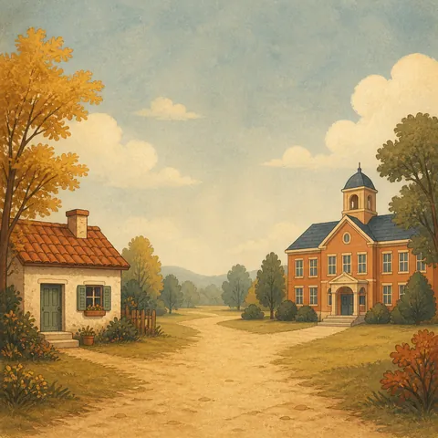 A friendly illustration showing away from