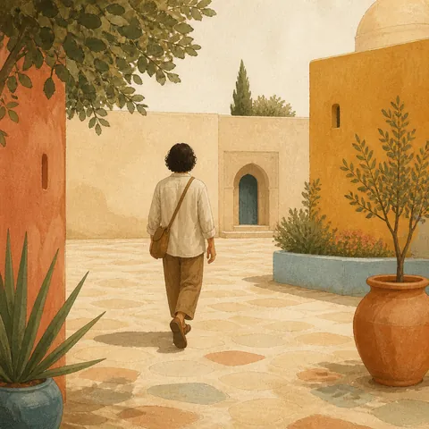 A friendly illustration showing to go over