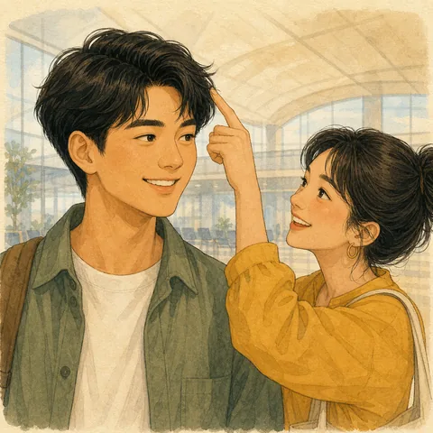 A friendly illustration showing hair