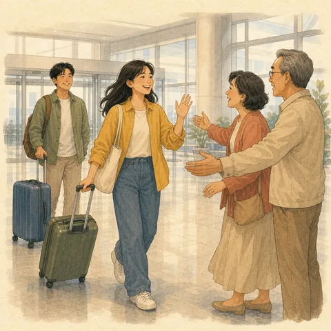 A friendly illustration showing young