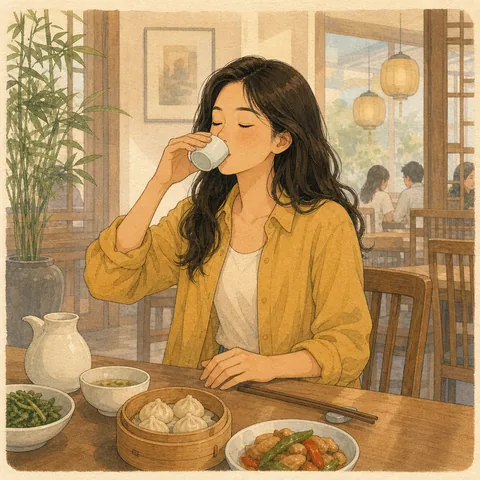 A friendly illustration showing to drink