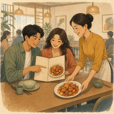 A friendly illustration showing then