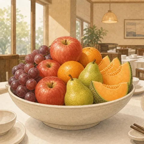 A friendly illustration showing fruit