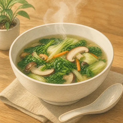 A friendly illustration showing soup