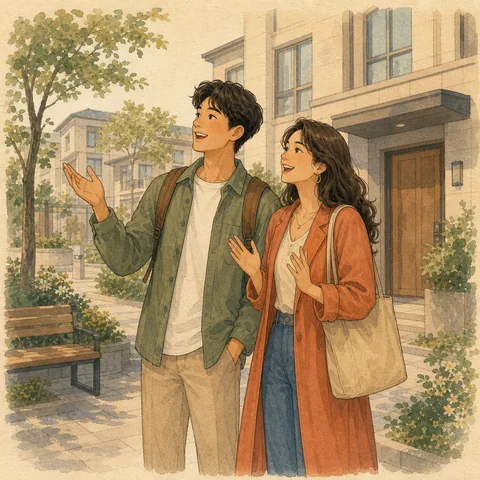 A friendly illustration showing quite