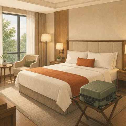 A friendly illustration showing room