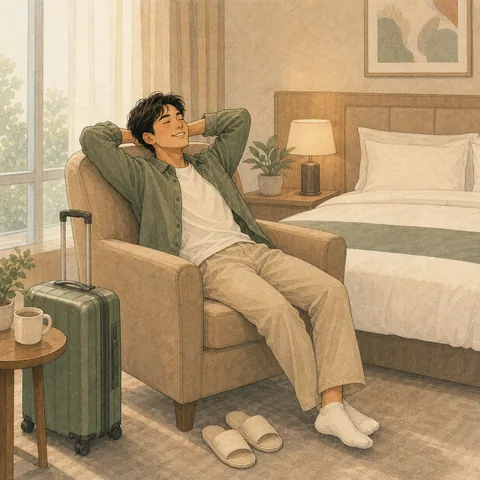 A friendly illustration showing comfortable