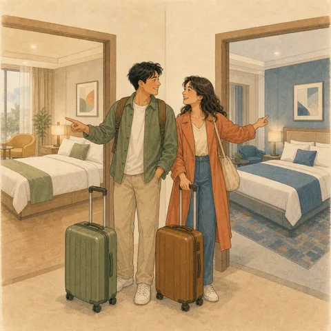 A friendly illustration showing with
