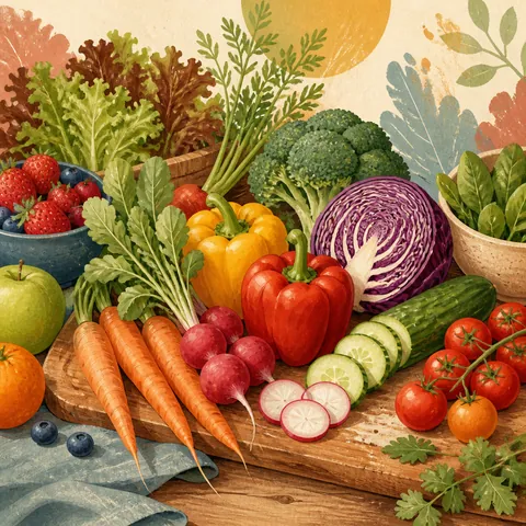 A friendly illustration showing fresh