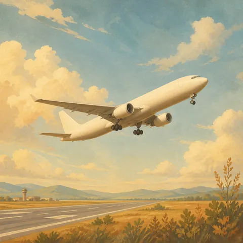 A friendly illustration showing to take off